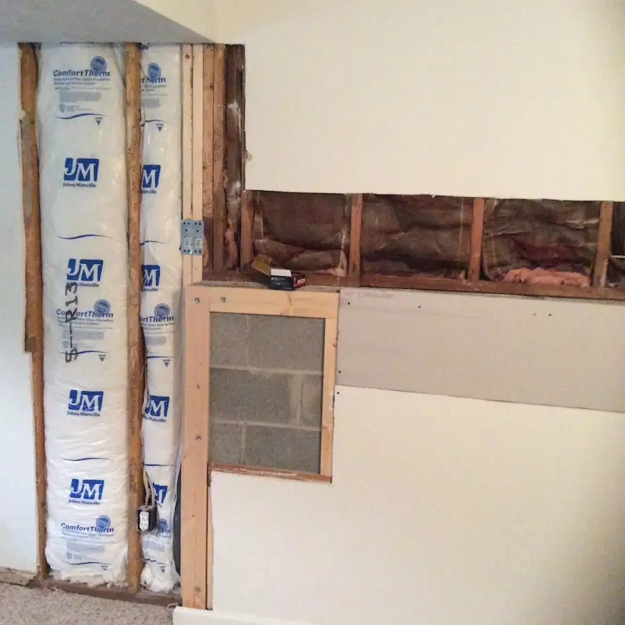 Wall insulation replacement during Odor Removal & Deodorization in Lacombe
